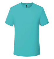 T-shirt en polyester à manches courtes pour homme, coupe classique, col rond, tricoté, séchage rapide, qualité supérieure, fabrication sur mesure