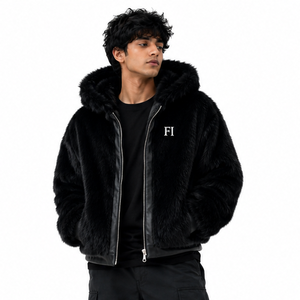 Veste en polaire chaude personnalisée avec logo, fermeture éclair intégrale, capuche, coupe oversize, streetwear décontracté d'hiver, sweats à capuche en coton polaire pour hommes, fournisseur en gros - Product Image 1