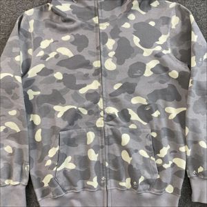 Vêtements de sport Denish sur mesure en gros, sweat à capuche surdimensionné à fermeture éclair pour hommes, broderie vintage, streetwear hip hop, automne - Product Image 4