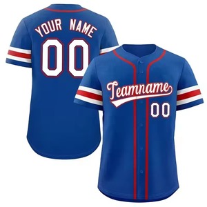Camiseta de Béisbol Bordada Original de México, Roja, Sublimada, Azul Jays, con Logotipo Cosido y Número de Equipo Personalizado - Product Image 2