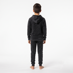 Conjunto Deportivo de Algodón con Lavado Ácido para Niños, con Logotipo Personalizado, Sudadera con Capucha y Pantalones Jogger de Corte Regular, Parche Bordado, Ropa Casual Urbana - Product Image 4