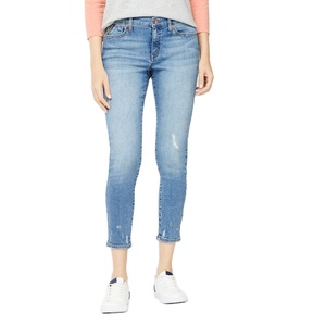 Pantalones Vaqueros Ajustados a la Moda para Chicas y Mujeres, Lavados, de Peso Medio, Corte Recto, Algodón Premium, Precio Económico al por Mayor - Product Image 2