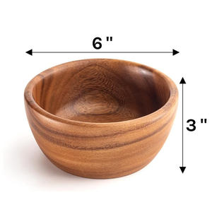 Low Price Acacia Wooden Bowl Set of 2 for Tabletop Dining Use Fruits Display Kitchenware Table Decor and Personal Everyday Use - Product Image 3