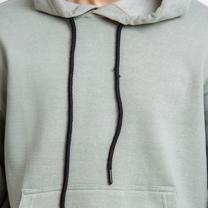 Men's <b>grey</b> Hooded <b>Sweatshirt</b> Knitted Regular Fit Casual Autumn Hoodie Solid Color Pocket Design - Product Image 5