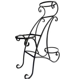 Support à plantes classique à 2 niveaux en métal, pour intérieur et extérieur, support à fleurs en fer, présentoir sur pied pour jardin, balcon, décoration - Product Image 5