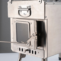 Réchaud de camping Rocket Stove pour la survie en plein air, pliable, haute efficacité, en acier inoxydable, pour brûler du bois