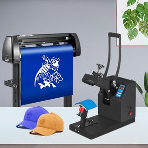 เครื่องรีดร้อนแบบฝาครอบขนาด 5.5x3.5 นิ้ว พร้อมเครื่องตัดไวนิลขนาด 53 นิ้ว พร้อมขาตั้งพื้น - Product Image 2