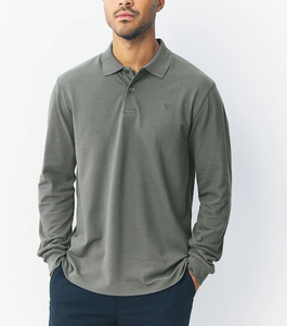 Camisetas de Manga Larga Bordadas OEM de Alta Calidad para Hombre, Camisetas Polo Personalizadas - Product Image 3