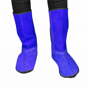 Cubrebotas de Soldadura de Cuero Vacuno de Alta Calidad, Resistentes al Fuego, Protección para los Pies de Soldadores - Product Image 3