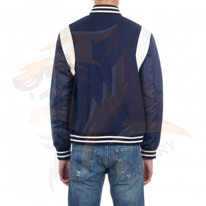 Chaqueta Varsity Personalizada para Hombre, Nueva Llegada, Chaqueta Varsity de Béisbol con Cuello Alto y Letras Bordadas de Alta Calidad - Product Image 3