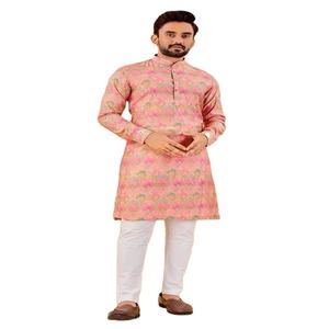 Pyjama Kurta à la mode ethnique de taille libre pour hommes indiens de superbe qualité coupe droite pour occasions de mariage directement du fournisseur indien - Product Image 1