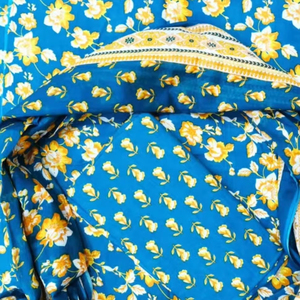 Ensemble Salwar Kameez en coton imprimé à la main, matière non cousue avec dupatta en mulmul, style confortable pour l'été, ensemble en coton - Product Image 1