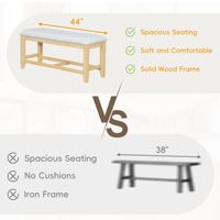 Ensemble de table à manger extensible de style ferme de 76 pouces Table de cuisine à tréteaux de 6 pièces Salle à manger à feuilles amovibles de 18 pouces
