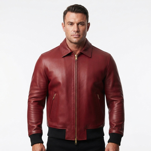 Blouson Bomber Moto Classique Homme en Cuir PU Zippé Réversible Écologique Qualité Supérieure Vente en Gros - Product Image 1