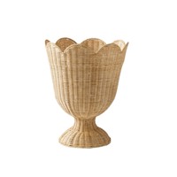 Vase moderne en rotin festonné pour sol, mur ou table, décoration d'intérieur, style bohème vintage, écologique, fabriqué au Vietnam