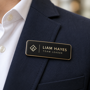 Placa de Identificación Personalizada para Empleados, de Metal, con Logotipo, para Uniforme de Oficina, Fabricante OEM - Product Image 5