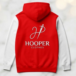 Sweat-shirts tendance Hooper, couleur rouge durable, style streetwear, design personnalisé, tissu hiver polyester/coton, logo personnalisé - Product Image 3