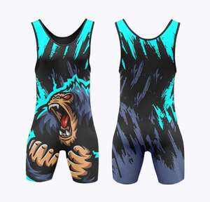 Combinaisons de lutte personnalisées pour hommes, à prix abordable, avec impression par sublimation, tenue de combat, combinaison de musculation à vendre - Product Image 5