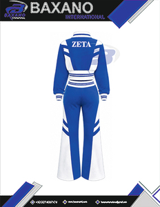 Zeta Phi Beta Sorority Women's Blue <b>White</b> Tracksuit Full Sleeve Half-Zip Drawstring Jogger Set Sporty Casual Wear Jogging <b>Suit</b> - Product Image 5