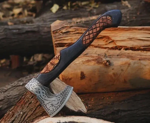 LEGACY BLADES Hacha Tomahawk Industrial Hecha a Mano con Mango de Madera y Hoja de Acero de Alto Carbono, Diseño Celta Personalizable OEM para Exteriores - Product Image 1