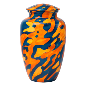 โกศบรรจุอัฐิสไตล์ยุโรปหรูหรา ทำจากอะลูมิเนียม สีส้มดำ ทันสมัย เป็นมิตรกับสิ่งแวดล้อม ทนทาน ออกแบบอย่างมีสไตล์ - Product Image 2