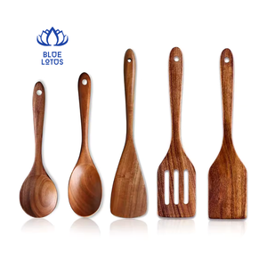 ชุดช้อนไม้ขายดี - อุปกรณ์ทำครัวด้ามยาวสำหรับคน ตัก และอื่นๆ - รับผลิตแบบ OEM - Product Image 1