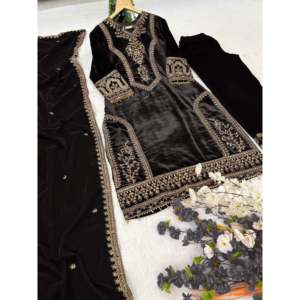 Ensemble haut-bas et dupatta magnifique pour femmes, vêtements de soirée de créateur - Product Image 5