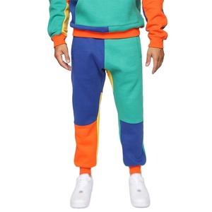 2025 Men's Casual High Waist Sweat Pants Lightweight Canvas with <b>Thick</b> Comfort Feel Custom Contrast Color Block Jogger - Product Image 1