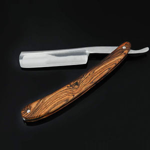 Premium Straight <b>Edge</b> Barber Razor Wooden Handle Shaving Razors with Customized Logo - Product Image 3