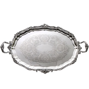 Elegant Aluminium Food Serving <b>Tray</b> Perfect for Serving Desserts and <b>Snacks</b> in Hotels and Restaurants - Product Image 1