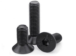 Steel Hex Head Bolts 1/2 Inch Thread Black Oxide Coated <b>Screws</b> for Construction and Mechanical Fixing - Product Image 2