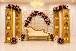 Telones de Fondo Mágicos para Bodas con Pilar Jharokha, Gran Fondo Jali, Decoración para Escenario de Recepción, Accesorios para Escenario de Boda India - Product Image 2