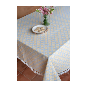 Classy Geometric Border Print <b>Table</b> Cloth Cotton Blend Kitchen <b>Dining</b> <b>Cover</b> Custom Size Custom Weight Home Decor Manufacturer - Product Image 3