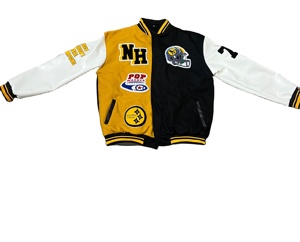 OEM de alta calidad de cuero Varsity chaquetas de tela de pana personalizada invierno bombardero Letterman chaqueta de béisbol mantener caliente - Product Image 1