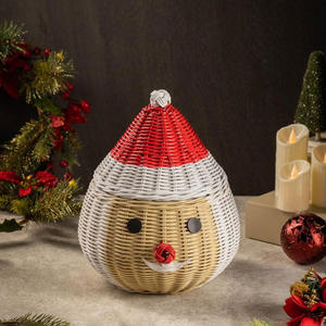 Adornos Navideños de Mimbre Blanco con Forma de Muñeco de Nieve, Decoración Navideña Hecha a Mano de Primera Calidad, Decoración Más Vendida - Product Image 5
