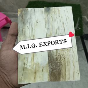 แผ่นเขาสัตว์สีขาว/เขาวัว สำหรับใช้ทำด้ามมีด ด้ามดาบ และด้ามมีดโกน - Product Image 1