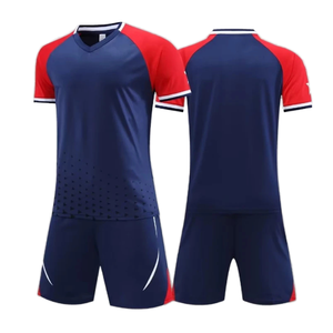 Maillot de football pour homme, ensemble col en V, manches courtes, anti-humidité, 100 % polyester, imprimé par transfert thermique – Vente chaude - Product Image 5