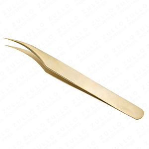 Gold Titanium Coated Eyelash Extension Tweezers Stainless Steel Professional Volume Lash Tweezers OEM <b>Precision</b> <b>Tool</b> - Product Image 6