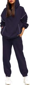 Women's Two-Piece Reversible Athletic Tracksuit Set High-Stretch 100% Cotton <b>Hip</b>-Hop Activewear Eco-Friendly Fleece Lining <b>for</b> - Product Image 5