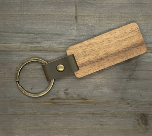 Porte-clés en bois écologique personnalisé avec logo imprimé en offset, idéal pour les créations DIY de Thanksgiving, porte-clés vierge en bois - Product Image 1