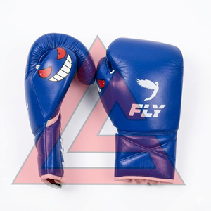 Guantes de Boxeo Azules Hechos a Medida por Fábrica, 100% Cuero Original, Guantes de Boxeo Profesionales para Golpear - Product Image 5