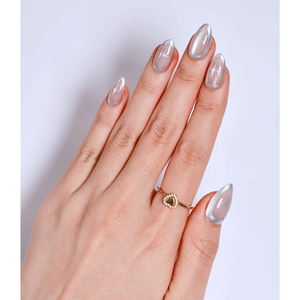 Uñas Postizas Francesas Personalizadas de 24 Pulgadas, Color Nude Brillante, Artificiales, Medianas y Largas, con Punta en Forma de Almendra, Estampadas en Dorado, Fábrica OEM/ODM - Product Image 1