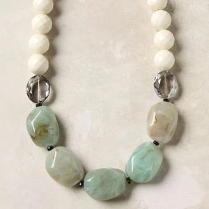 Gold Adjustable Beaded Resin Imitation Pearl Acrylic Chunky <b>Necklace</b> for Unisex Party <b>Statement</b> - Product Image 1