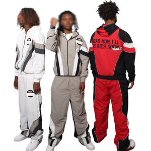 Survêtement en nylon automne 2026, personnalisable avec logo de marque, deux pièces, cordon de serrage, respirant, léger, coupe-vent, séchage rapide, pantalon taille haute - Product Image 1