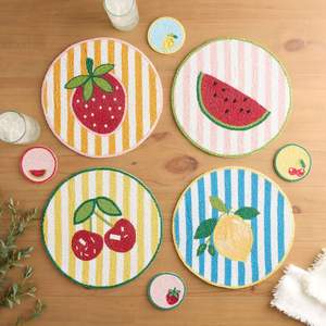 Posavasos de Lujo Hecho a Mano con Cuentas de Vidrio, Diseño Floral Mandala, Salvamantel Redondo Resistente al Calor para Bebidas - Product Image 3