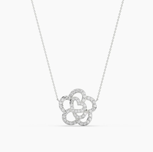 Pendentif en or 14 carats avec diamant de laboratoire taille émeraude, bijoux fins - Product Image 1