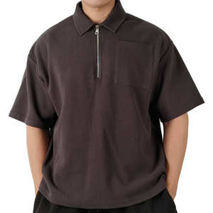 Polo de Lujo para Hombre, Tallas Grandes, con Cierre, Tejido Transpirable, Precio Bajo, Hombros Caídos, con Servicios OEM y ODM - Product Image 2