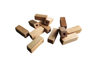 Perles en bois carrées, forme personnalisée et perles en bois colorées, façonnées et dimensionnées à la main, produit artisanal indien - Product Image 5