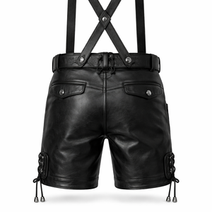 Lederhosen de Cuero Negro Premium al por Mayor - Tallas y Diseños Personalizados Disponibles Directamente del Proveedor de Fábrica - Product Image 2