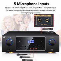 Amplificateur Home Cinéma Professionnel GF-402 2x80W 8Ω Bluetooth USB SD Mixeur PA Musique d'Ambiance KTV Amplificador De Sonido
